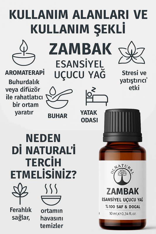 Zambak Uçucu Yağ %100 Saf Doğal Esans Buhurdanlık Difüzör Oda Esansı 10 ml
