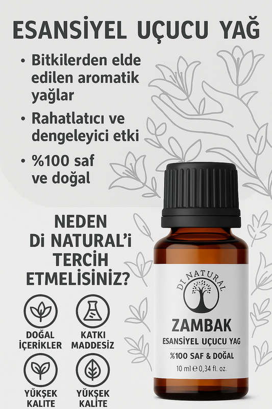 Zambak Uçucu Yağ %100 Saf Doğal Esans Buhurdanlık Difüzör Oda Esansı 10 ml